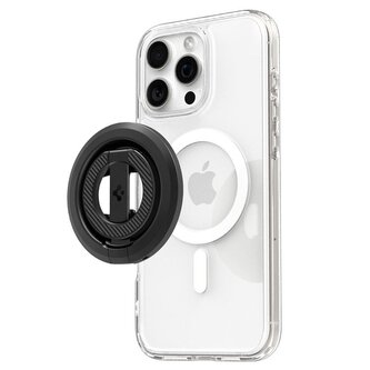 Spigen O-Mag Magnetic Phone Holder with Adjustable Stand, black