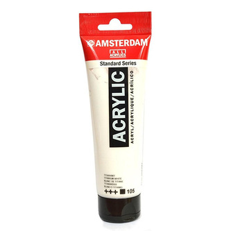 Farba akrylowa nr 105 biel tytanowa tuba 20 ml, Amsterdam