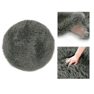 Kulatý koberec Dokka tmavě šedý, velikost d45