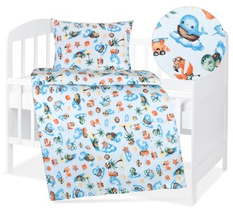 Dětské povlečení bavlna Agáta - Moře modrá - 90x135, 45x60 cm