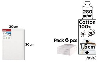 Podobrazie 20x30x1,5cm 280G/m2 (6szt)