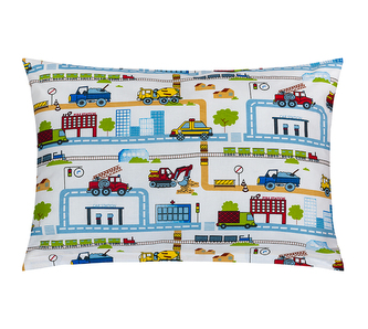 Povláček bavlna - Město - 40x60cm na zip ( pouze povlak )