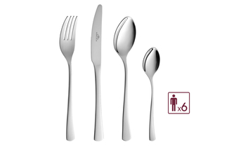 TUNEA Komplet 24szt sztućców w pudełkupołysk 18/10