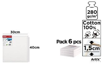 Podobrazie 30x40x1,5cm 280G/m2 (6szt)