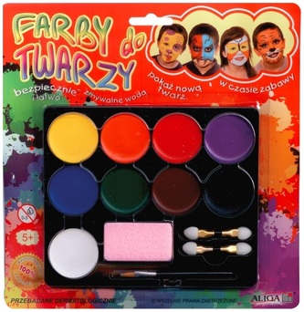 Farby do twarzy 9kol. FA-009, Aliga