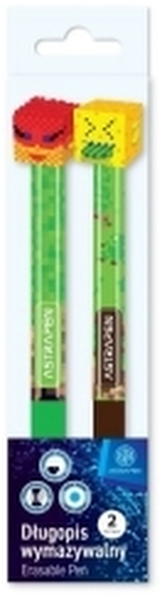 Długopis automatyczny wymazywalny z gumowym uchwytem 0,5 mm Pen Oops! Pixel One 2szt. PET box, Astra