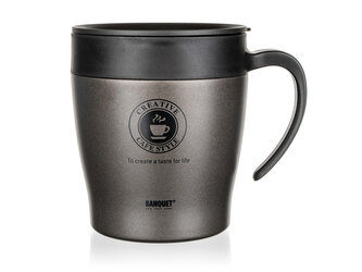 BANQUET Termohrnek cestovní TAZZA 330 ml, antracit