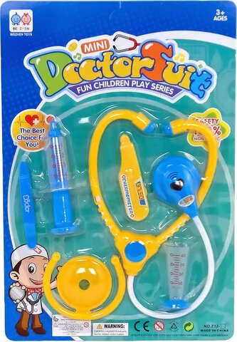 Doktorská souprava pro kluky dětské lékařské potřeby set 6ks na kartě plast