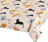 Ubrus ADÉLA - Kočička žlutá, šedá, černá - 120x140 cm