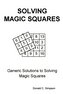 Solving Magic Squares