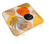 Sedák Adéla hladký - Oblázky oranžová - 40x40 cm hladký