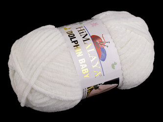 Pletací žinylková příze Dolphin Baby 100 g - 1 ks - 24 (80363) smetanová