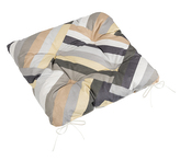 Sedák Adéla prošívaný - Pruhy šedá, béžová - 40x40 cm prošívaný