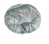 Sedák Adéla prošívaný kulatý - Chmýří šedá, bílá - průměr 40 cm