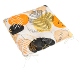 Sedák Adéla prošívaný - Oblázky oranžová - 40x40 cm prošívaný