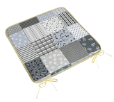 Sedák Adéla hladký - Patchwork šedá - 40x40 cm hladký