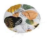 Sedák Adéla prošívaný kulatý - Oblázky béžová - průměr 40 cm