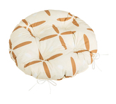 Sedák Adéla prošívaný kulatý - Křížky hnědé - průměr 40 cm