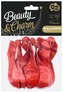 Balony Beauty&Charm, metaliki czerwone 12" 10 szt., Godan