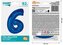 Balon foliowy Smart, cyfra 6, niebieska, 92 cm AA #BFC35, GoDan