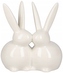 Dekoracja ceramiczna króliki, 9,2x5,4x10cm, biały, Incood