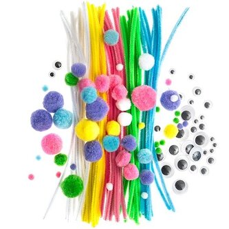 Zestaw kreatywny 130szt pastelowy
