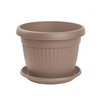 Gardino, Květináč MEDITERAN průměr 20 cm s podmiskou, mocca