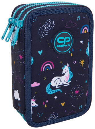 Piórnik potrójny z wyposażeniem Jumper 3 Mrs Unicorn CoolPack, Patio