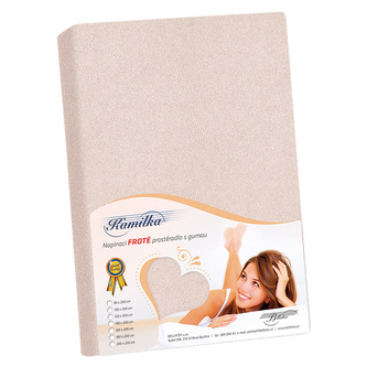 Prostěradlo froté - pudrová růžová - 120x200 cm