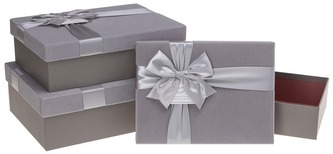 Zestaw pudełek PUG-24115-PR 3szt. Silver, Rozette