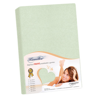 Prostěradlo froté - zelená šalvějová - 120x200 cm