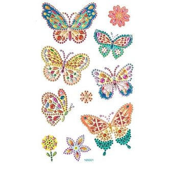 Naklejki z kryształkami Motyle 10szt
