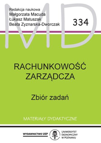 Rachunkowość zarządcza. Zbiór zadań