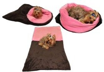 Marysa pelíšek 3v1 pro psy, tmavě šedý/světle růžový, velikost XL