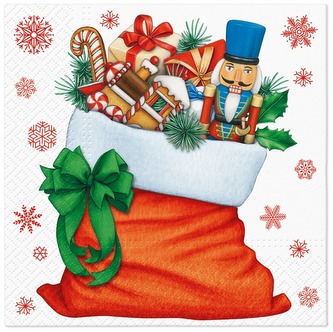 Serwetki 33x33cm Bag With Gifts, Paw