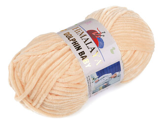 Pletací žinylková příze Dolphin Baby 100 g - 1 ks - 45 (80333) krémová
