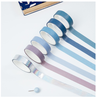 Taśmy dekoracyjne "Marine" 1cm x 3m, 6 szt., Meshu