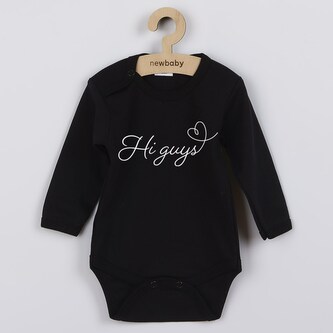 Dětské body s potiskem New Baby Hi guys - velikost 68 (4-6m)