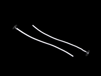 Knot na svíčky s plíškem 13,4 cm - 100 ks - bílá