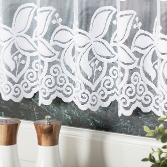 Dekorační metrážová vitrážová záclona CTIBORA bílá výška 50 cm MyBestHome