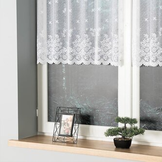 Dekorační metrážová vitrážová záclona KAROLINA bílá výška 90 cm MyBestHome