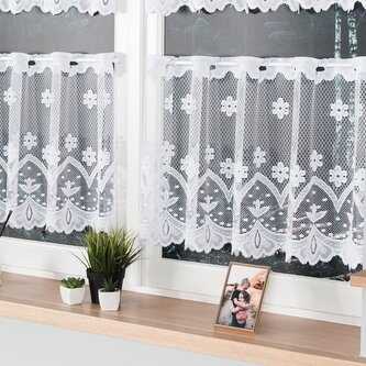 Dekorační metrážová vitrážová záclona PAMELA bílá výška 50 cm MyBestHome