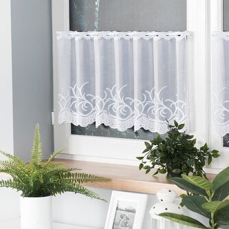Dekorační metrážová vitrážová záclona IWONA bílá výška 40 cm MyBestHome