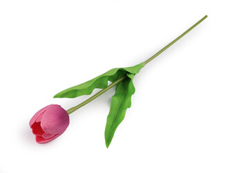 Umělý tulipán dlouhý - 1 ks - 6 fialovorůžová
