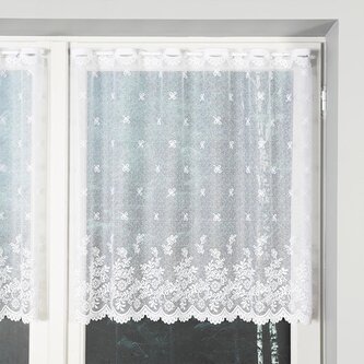 Dekorační metrážová vitrážová záclona KAROLINA bílá výška 75 cm MyBestHome
