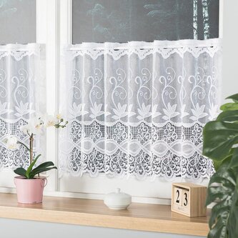 Dekorační metrážová vitrážová záclona OSKAR bílá výška 50 cm MyBestHome