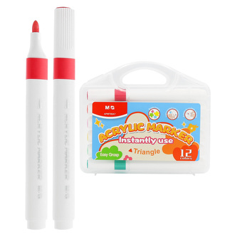 Trojhranný akrylový fix M&G - 12 barev