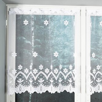 Dekorační metrážová vitrážová záclona IGNAC bílá výška 80 cm MyBestHome