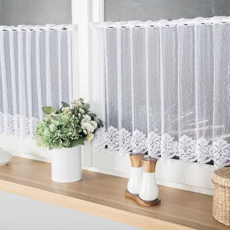 Dekorační metrážová vitrážová záclona MONIKA bílá výška 50 cm MyBestHome