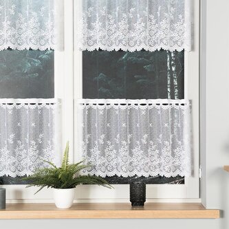 Dekorační metrážová vitrážová záclona KAROLINA bílá výška 40 cm MyBestHome